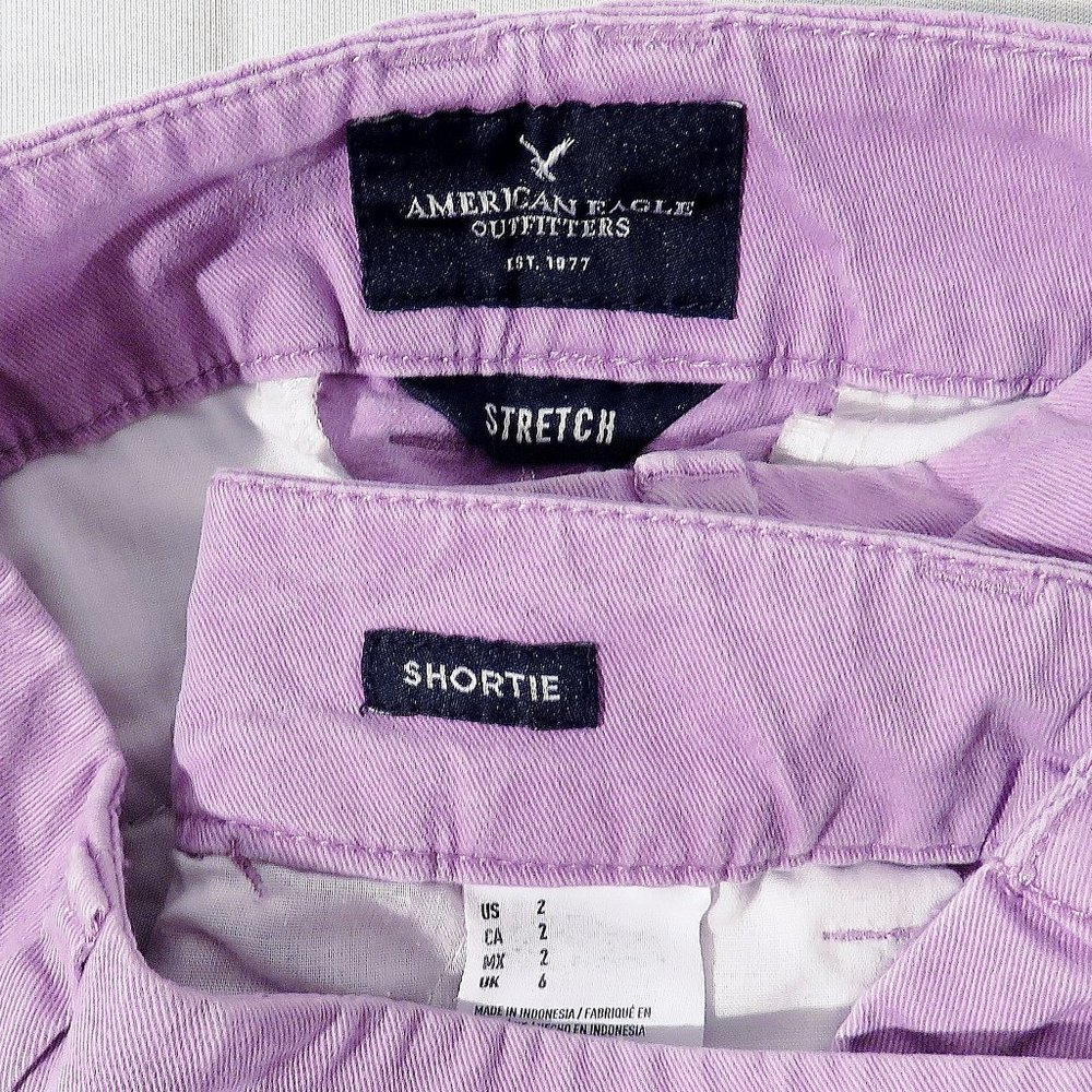 Lot of 3 Women's 2 & 5/6 (Actual 30.5" x 2.5") AEO & Aeropostale Shortie Shorts - Picture 8 of 11